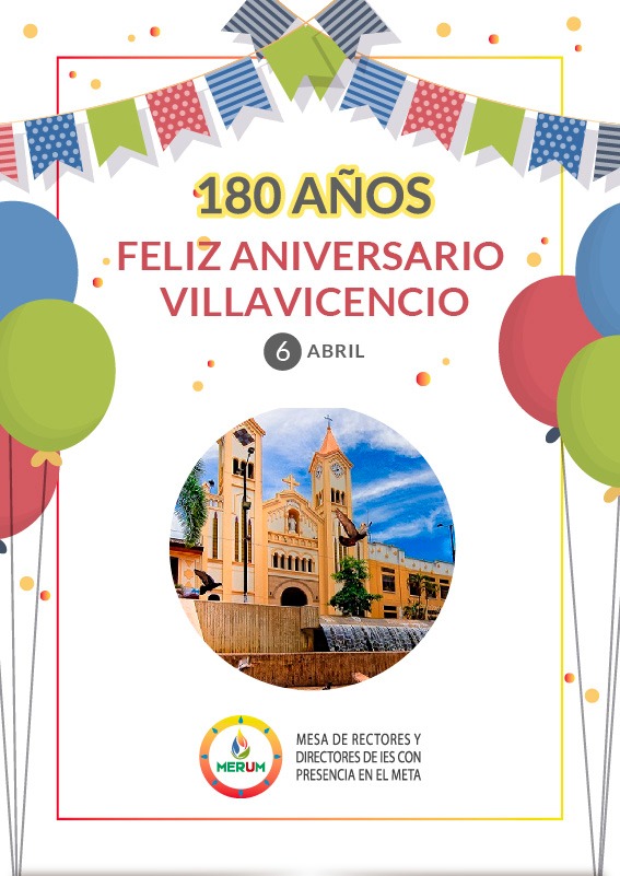 AlianzaMERUM's tweet photo. Desde las Universidades seguiremos trabajando de manera articulada para seguir aportando al desarrollo de Villavicencio, Feliz cumpleaños Villavo la Bella! https://t.co/mMGgZ3QCJ8