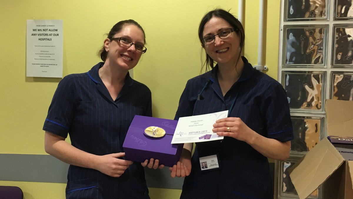 YESSSElectrical's tweet photo. During the #Easter period our #Nottingham branch team like to give their customers lots of chocolate treats. This year it seemed quite fitting to give them to a very worthy different team of local heroes - the nurses at Nottingham City #NHS Hospital.

#StayHomeSaveLives https://t.co/xpYLCNPRpN