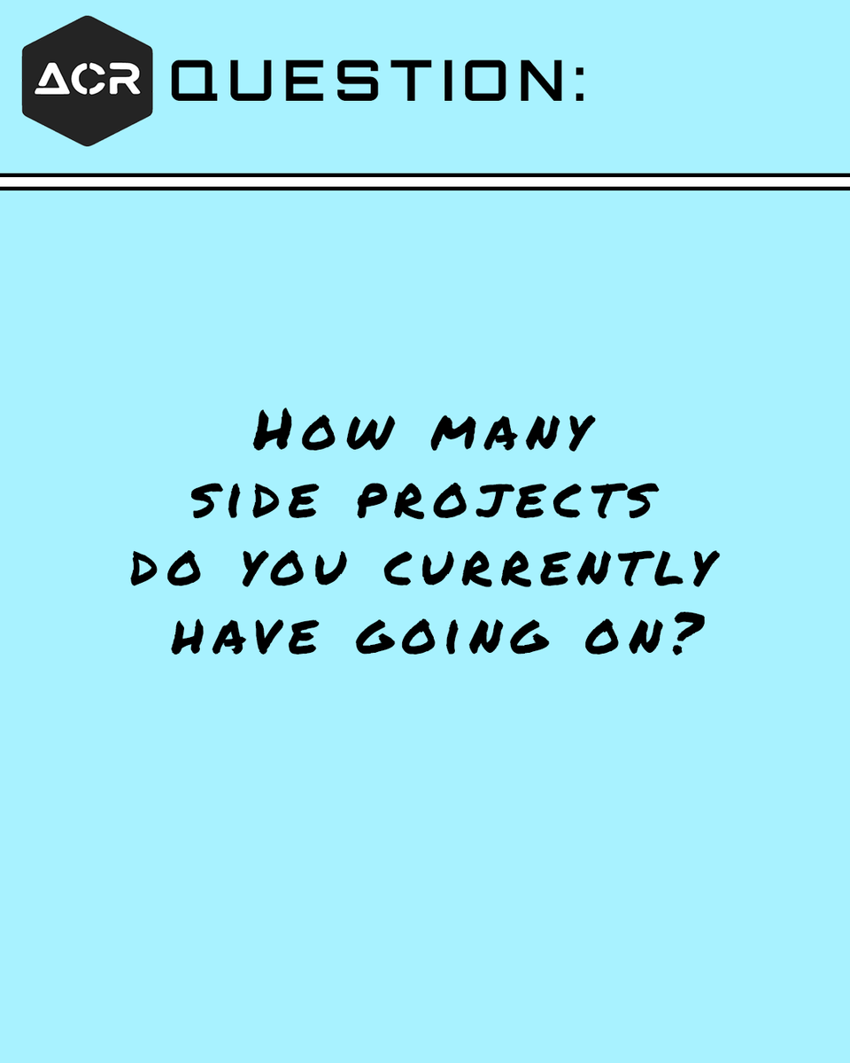 acroynon's tweet image. how many side projects do you currently have?
#askadev #programming #askdeveloper #devcommunity