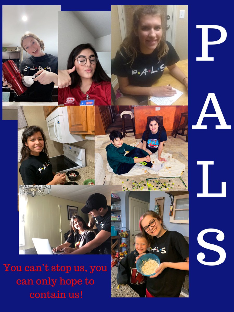 PalsWeiss's tweet photo. As much as we hate being apart our PALS are still helping in every way they can! Nothing can stop us, not even quarantine 😁 #iamapal https://t.co/XJti4DLXoC