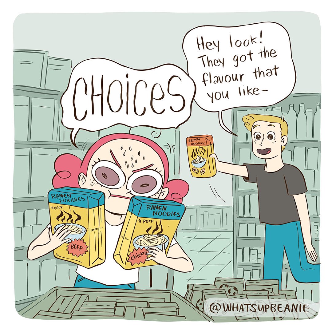Look, it's all about the little things these days :'D. Anyone else super indecisive when picking food or snacks? I can spend hours trying to make a decision if someone lets it go on for that long.