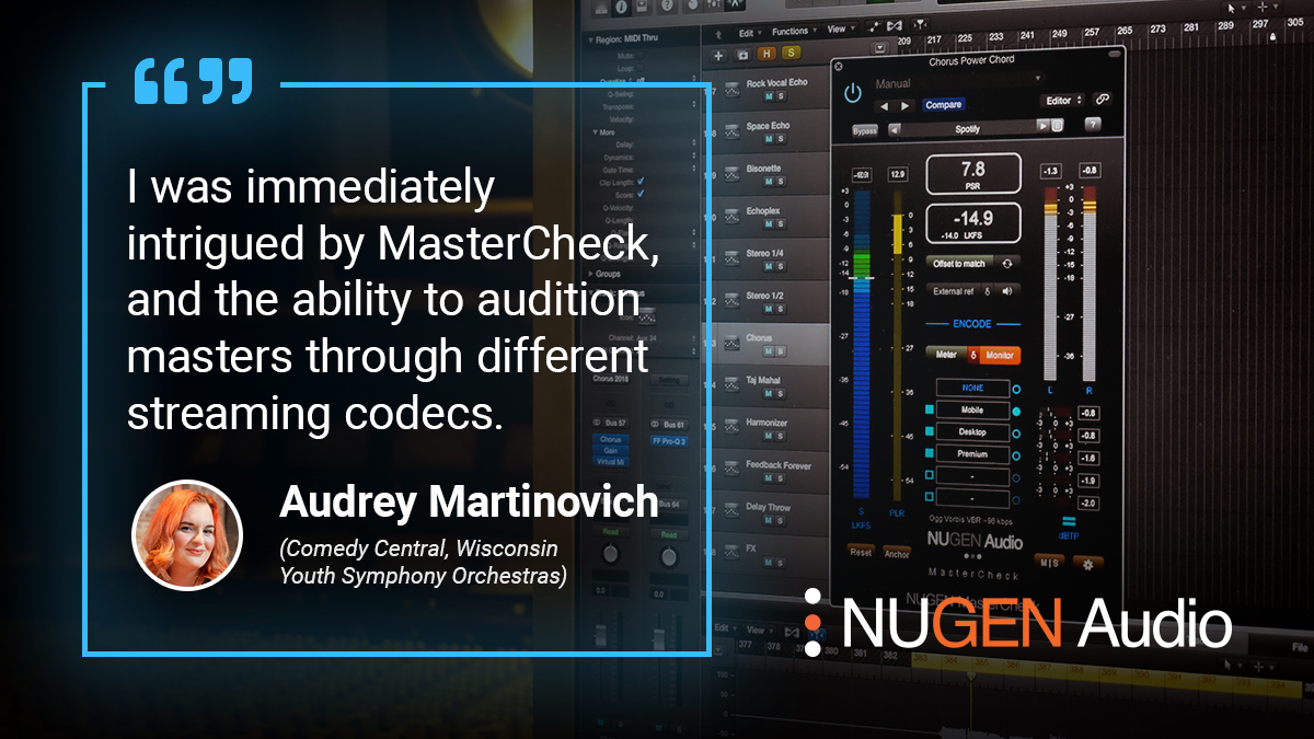 NUGENAudio's tweet image. In the final article in our Women In Audio series, Audrey Martinovich talks to us about her career and lets us in on her workflow bit.ly/2JKM0aQ #proaudio #prosound #postaudio #musicproduction #producer #womeninaudio