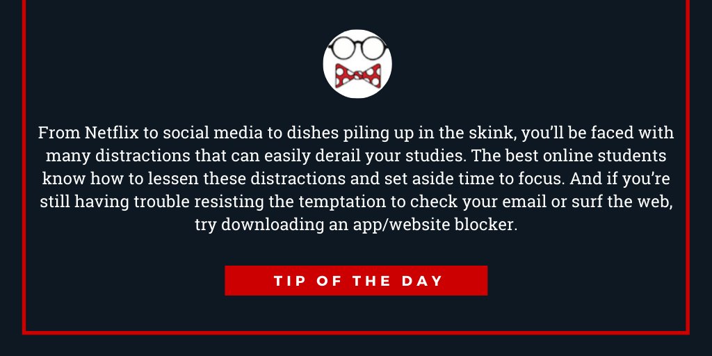 CCDERC_SA's tweet photo. Hope you all had a wonderful weekend! Here is another tip on how best to study and work from home. #TipOfTheDay @BU_CCD https://t.co/z3yu3NosB9