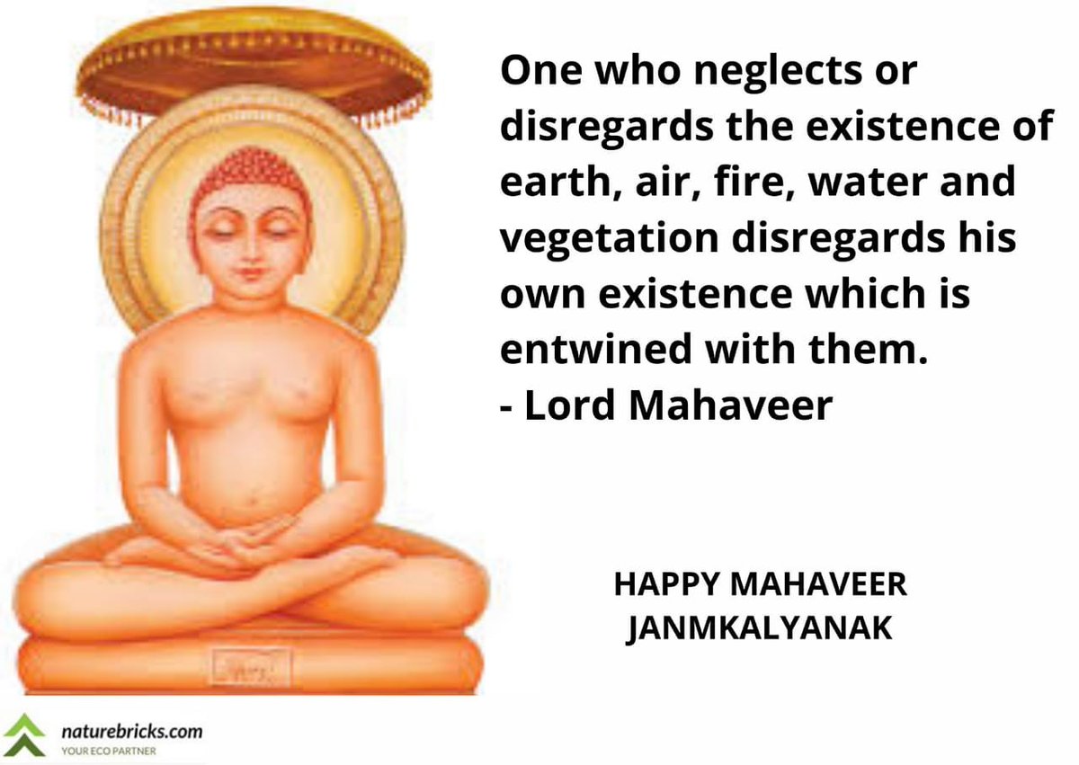 naturebricks's tweet photo. @naturebricks wishes happy Mahaveer Janmahotsav to all.
May Lord Mahaveer bless you with knowledge and wisdom.
#HappyMahavirJayanti #happymahaveerjayanti #MahavirJanmaKalyanak #mahaveerjayanti2020
#naturebricks https://t.co/1W0FW6Uu0s