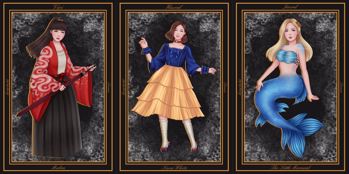 heartistii's tweet photo. 𝐫𝐞𝐯𝐢𝐬𝐢𝐭𝐢𝐧𝐠:
𝔏𝔬𝔬𝔫𝔞 𝔱𝔥𝔢 𝔉𝔞𝔦𝔯𝔶𝔱𝔞𝔩𝔢𝔰
Here you have #Jinsoul as the little mermaid, #HaSeul as snow white and #ViVi as Mulan! 🧜🏻♀️🐦🐉
#LOONA #loonafanart #loonafirstwin #KPOP #kpopfanart #LOONAFreeSNS #LOONASNSFREEDOM https://t.co/zVV2Z1k4D2