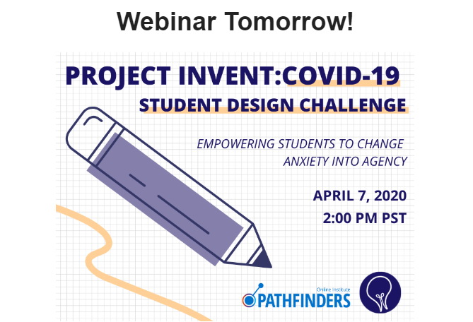 inventing101now's tweet photo. Join @project_invent's webinar tomorrow on how to empower students to use #designthinking &amp; #making making to address problems caused by COVID-19. Register here: https://t.co/2lqzI338Pz https://t.co/iUuAj22fsF