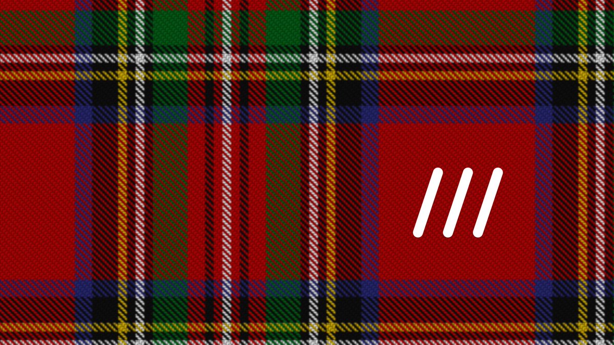 A tartan print with the what3words logo in the bottom right corner.