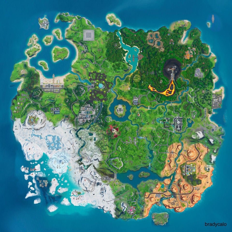 What if both Chapter 1 and Chapter 2 maps were merged...(via u/duskyxlops)  #Fortnite