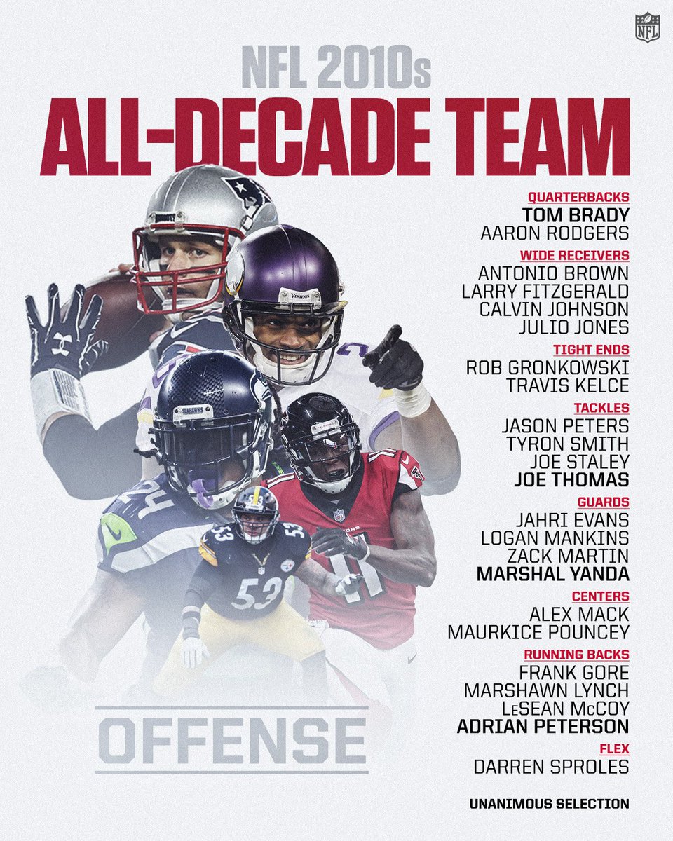 The NFL's 2010s All-Decade Team Offense!