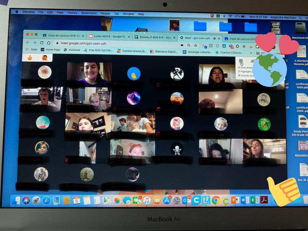 SraMartinezCE's tweet photo. School is in session 👩🏻🏫 🏫 students are my why... they matter ❤️ class meetings are the best way to continue to create community and a safe place for sharing #kindness #hope #continuouslearning #HeightsAtHome #CommunityOfCharacter 🌎 🙏🏼 https://t.co/MoXGbgSbVu