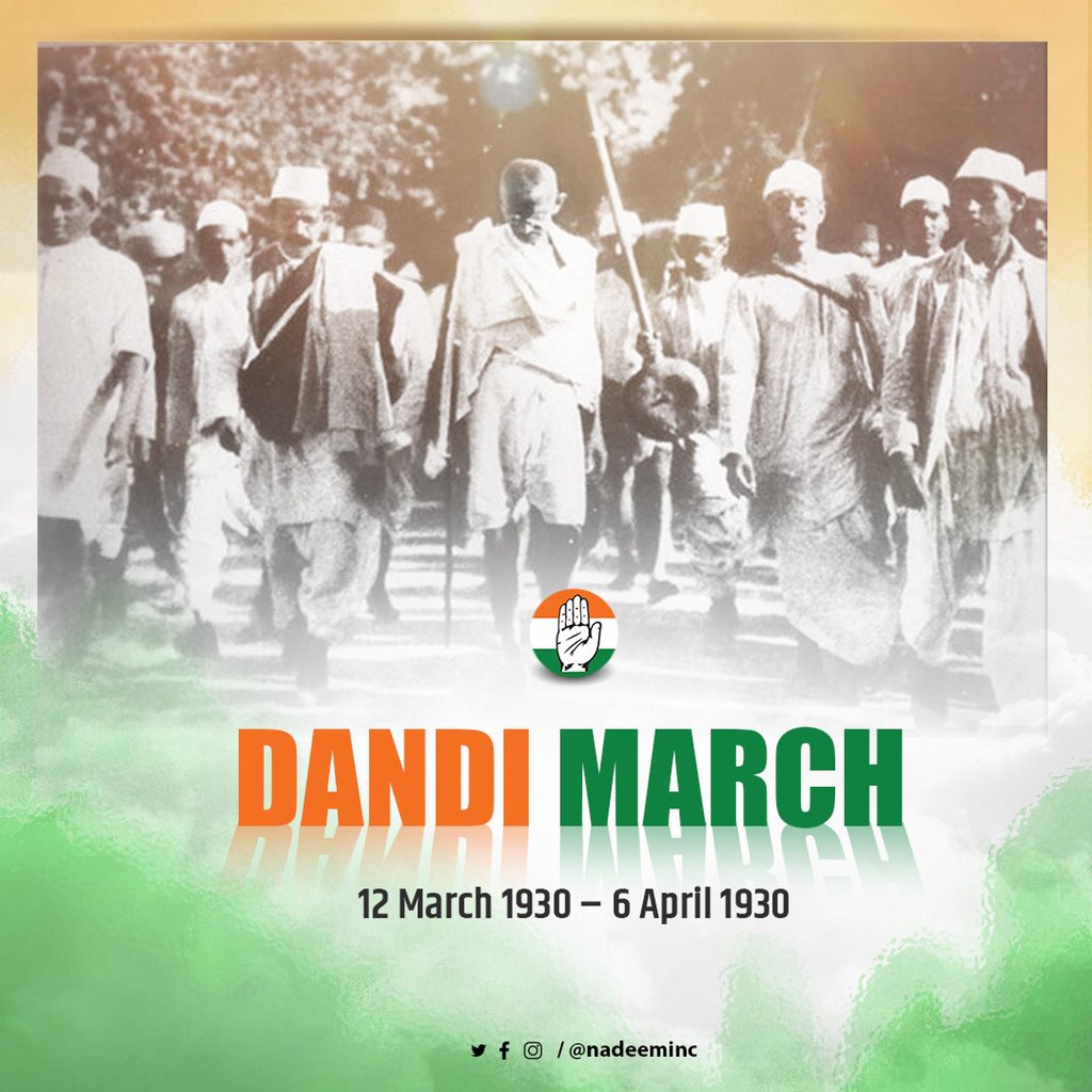 Nadeem Javed on Twitter: "Dandi March was a non-violent civil disobedience movement led by Mahatma Gandhi. On this day in 1930 the movement culminated, brought the British Empire to it's knees resulting