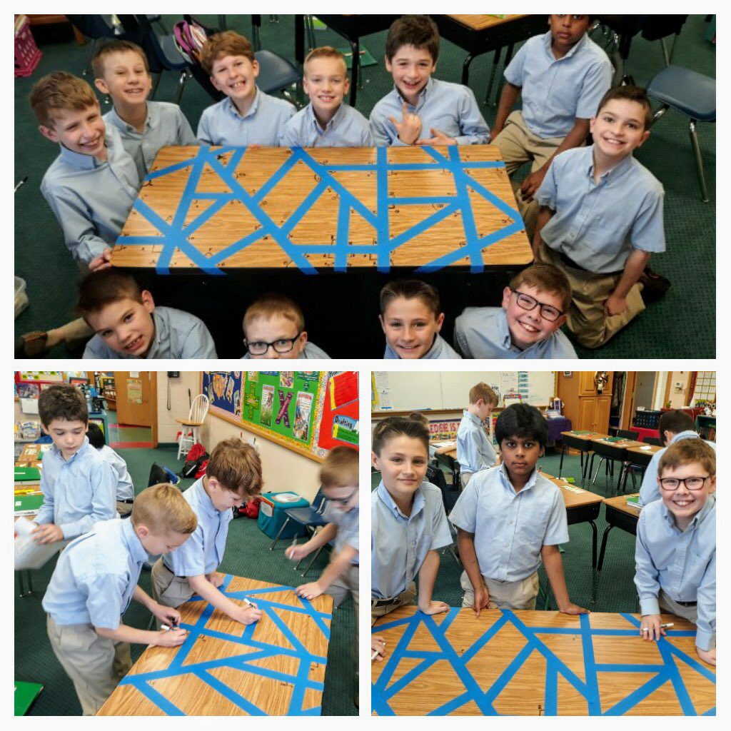 FabFourthClass's tweet photo. Our Fourth Class students were hard at work learning geometry and playing this “Angle Challenge” to put their knowledge to the test! #welovegeometry #anglesrock @FabFourthClass @ash1818 https://t.co/x0GhEVyBIp