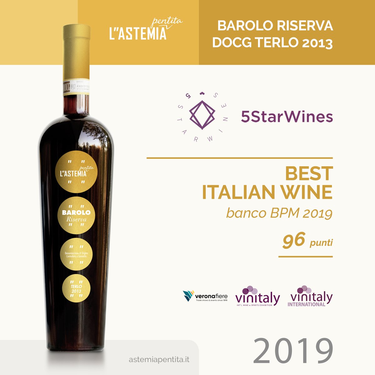 Barolo Riserva DOCG Terlo 2013 heeft mooie onderscheidingen ontvangen in 2019. Bent u opzoek naar een  Barolo wijn met hoofdletter 'B', kijk op vintaliani.nl/product/barolo…

#sommelier #restaurant #horeca #italy  #barolo #baroloterlo #barolodocg