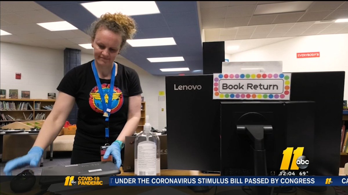 <a href="/Lead_Mine/">Lead Mine Elementary</a>  made the <a href="/ABC11_WTVD/">ABC11 EyewitnessNews</a> news with our device distribution.  @LMLeadReader  and our whole team helping Leopards get ready to learn from home!