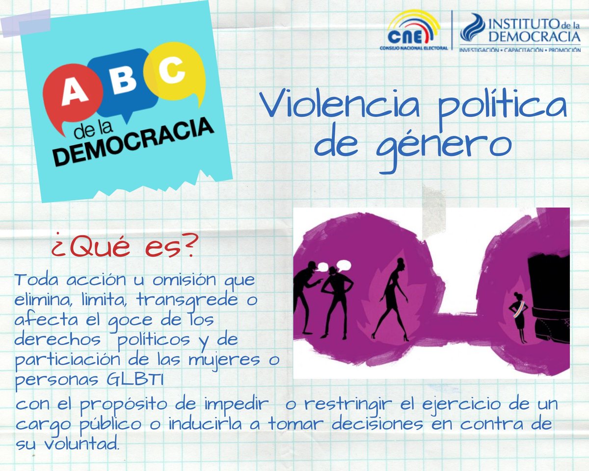 IDDemocracia's tweet photo. La erradicación de la violencia política de género es fundamental para la construcción de la democracia. Conoce más sobre #DemocraciaConEquidad en nuestro #ABCDemocracia.
#QuédateEnCasa https://t.co/NMMctr0L8m