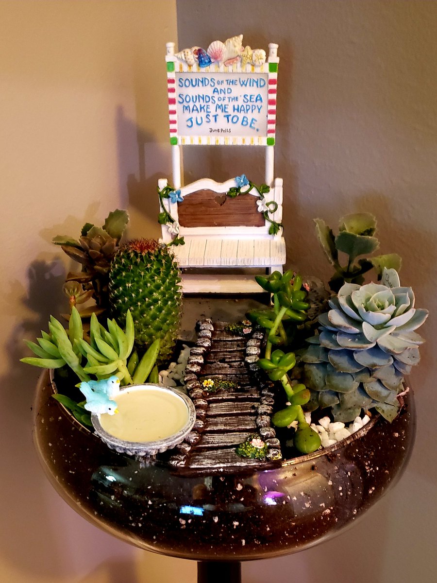 AlOlaffsonArt's tweet photo. It's not a #painting but was bored so I made a #succulentgarden https://t.co/gFTKDwtx0S