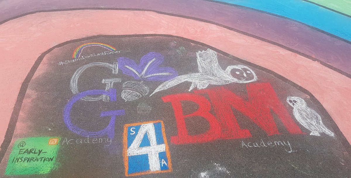 S4ASports's tweet photo. Staff at BMA + GGA academy and S4A Sports in Buckingham are keeping up the spirits of the children of key workers by painting giant rainbows on their playground! Messy but lots of fun and hopefully can be seen for miles around.
@BBCWorld @thismorning @BBCBreaking https://t.co/Zsfy5l1tgY