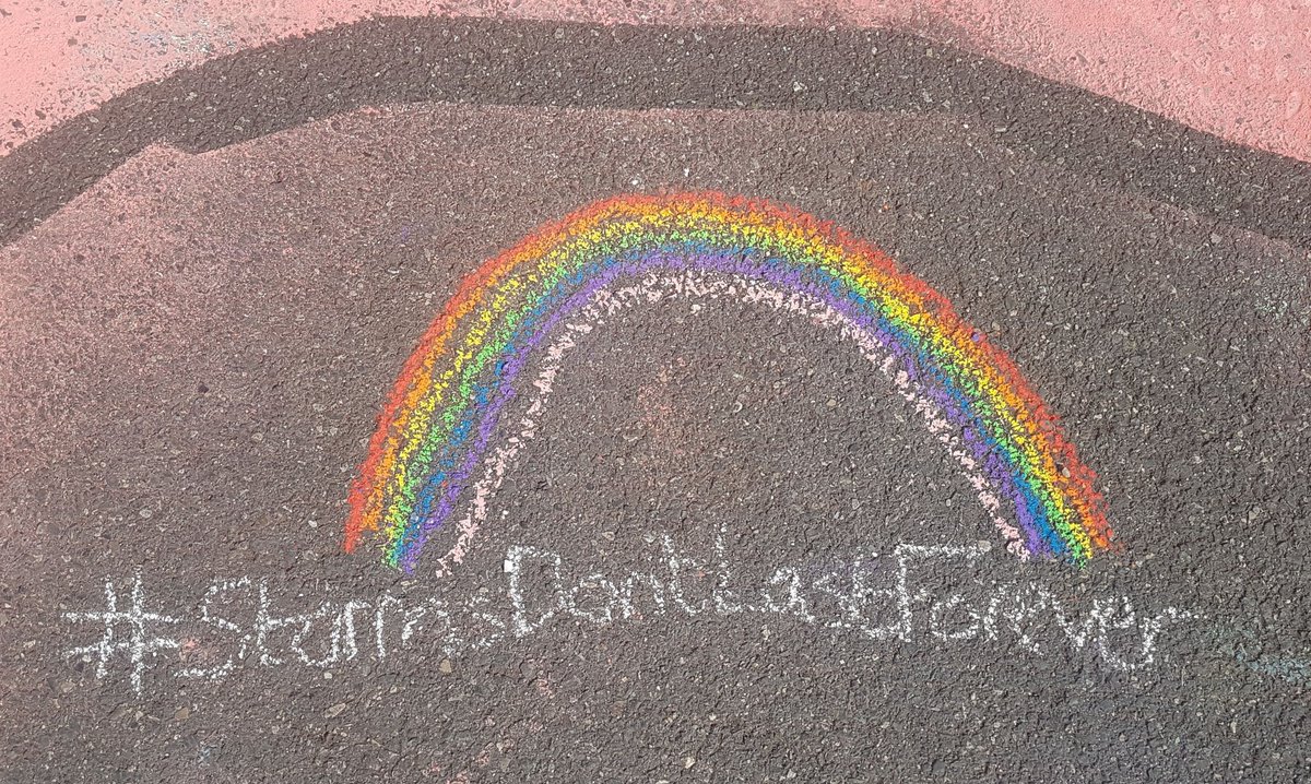 S4ASports's tweet photo. Staff at BMA + GGA academy and S4A Sports in Buckingham are keeping up the spirits of the children of key workers by painting giant rainbows on their playground! Messy but lots of fun and hopefully can be seen for miles around.
@BBCWorld @thismorning @BBCBreaking https://t.co/Zsfy5l1tgY