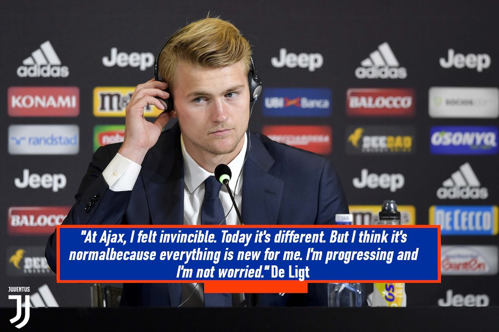 De Ligt seems to be handling it well, and has said that he is not worried and this has been normal. He has also been trying to adapt to Italian life, as he moved there with his fiancce and has been learning Italian, and according to reports in March has shown excellent progress