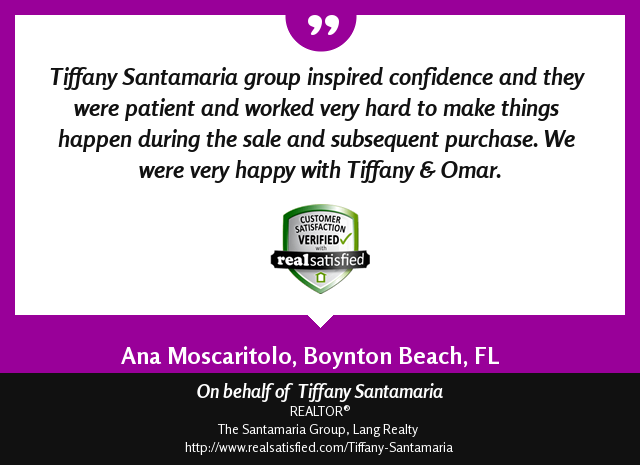 RealEstateTSG's tweet image. Testimonials like this make me smile… really wide. realsatisfied.com/Tiffany-Santam… via @realsatisfied