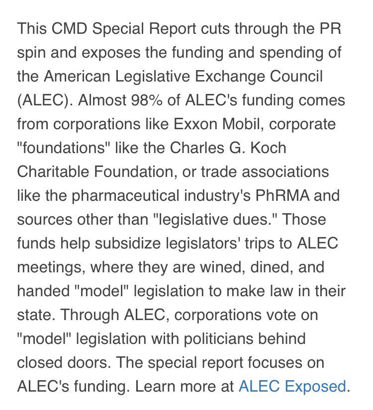 Novartis (&AT&T,TEVA,NRA etc.) are Corporate sponsors of ALEC. (KOCH)  #Novartis  #Clariant  #Koch  #KochNetwork