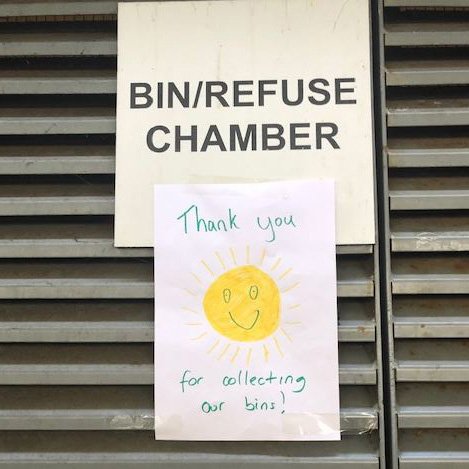 Just wanted to say thanks to all the brilliant refuse collectors  carrying on their work during this pandemic. Our family put out a smiling sun for them today. #StreetSmiles <a href="/VeoliaUK/">Veolia | UK</a>