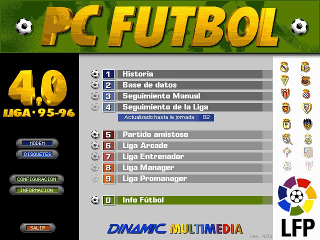 50. PC Futbol 4.0Podría haber puesto cualquier versión y aunque empecé con la 2.0, para mí la mejor fue ésta (en mi opinión el 3D mató la saga a partir de la 5.0)Muchas horas echadas en este simulador, que una vez más me enganchaba sobre todo por la parte de gestión ^^