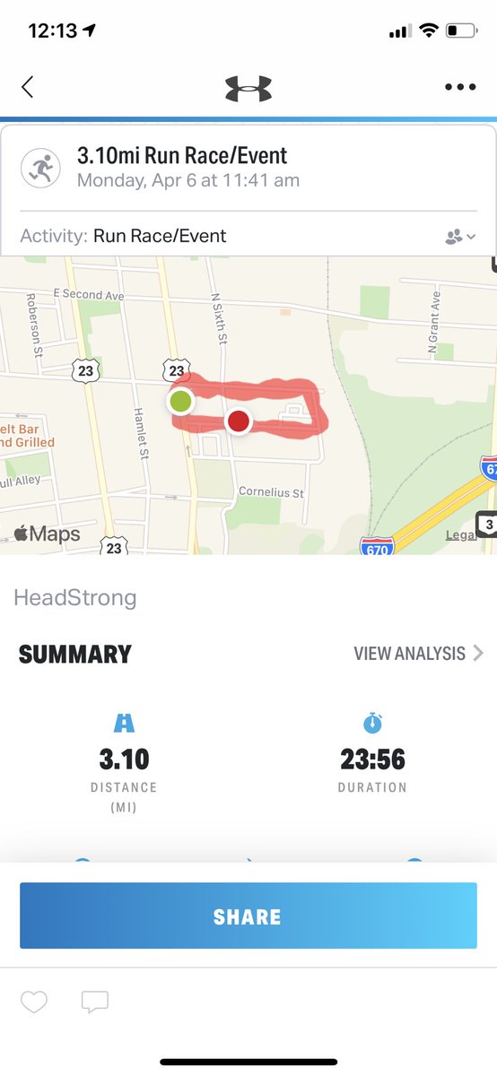 What a morning running for a great cause <a href="/HEADstrongFnd/">HEADstrong Foundation</a>  W/ @newyorkriptide !! If you haven’t checked out the foundation and their mission give it look and make a donation! 🤛🤛#LastShift2020