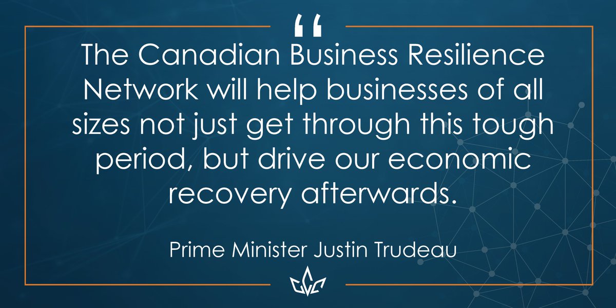 Today, PM <a href="/JustinTrudeau/">Justin Trudeau</a> recognized our new initiative, the Canadian Business Resilience Network. We know that #Cdnbiz are resilient &amp; CBRN gives them the tools &amp; resources they need to persevere &amp; ultimately, prosper in the face of #COVID19 #BizResilience cbrn.ca