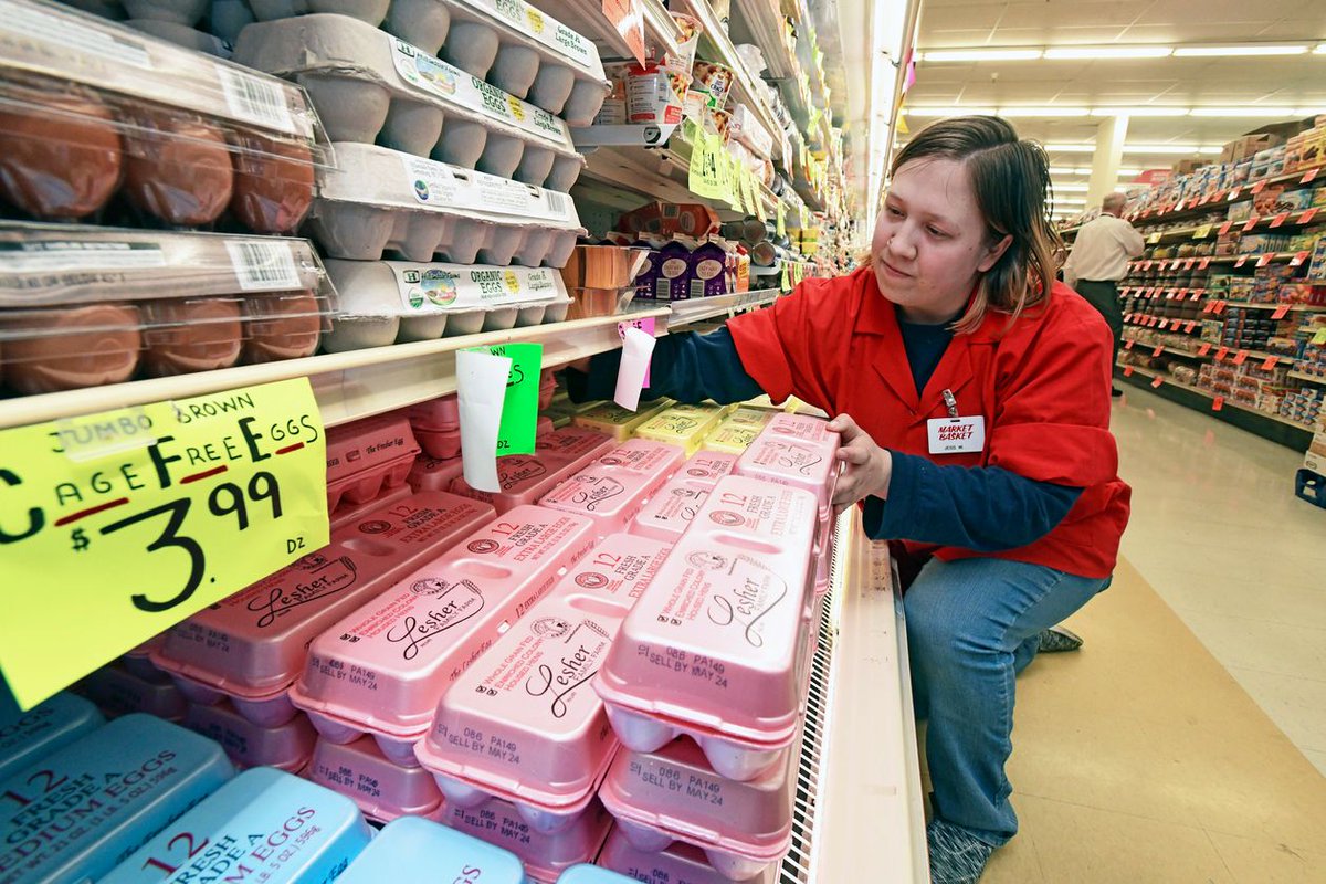 What does this mean for consumers? For now, as supply chains catch up to shifting demand, temporary shortages & higher prices for some staples seem likely.Longer term, it's hard to say - there's a lot of uncertainty and a lot of variables. https://www.wsj.com/articles/for-grocers-eggs-are-getting-more-expensive-amid-coronavirus-11586172611