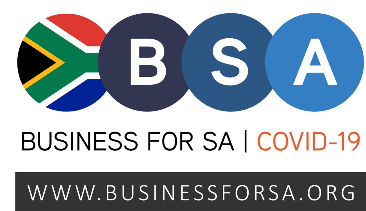 Business for South Africa is collaborating with government to help mitigate the health, labour market and economic impacts of the coronavirus. Visit the website at 
businessforsa.org

#Bus4SACovidResponse #CoronavirusInSA