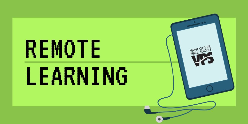VancouverSD's tweet photo. Remote learning begins this week! Watch for news from your teacher today. https://t.co/uFPDgv94WT https://t.co/Y8GQabsi6q