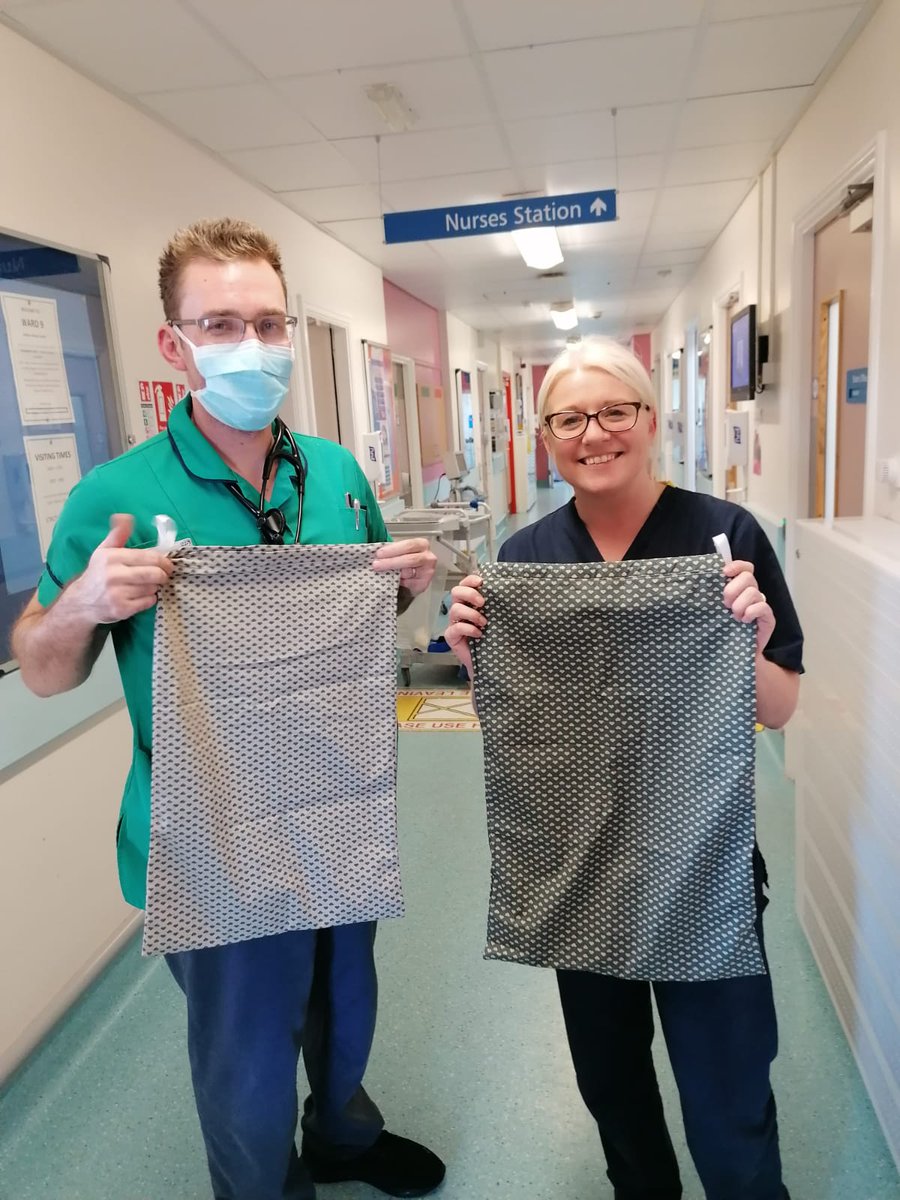 Fabulous donation of beautiful handmade uniform kitbags to @BTHFT from @anna_4b and friends. Thank you so much 😊@KellyF46997620