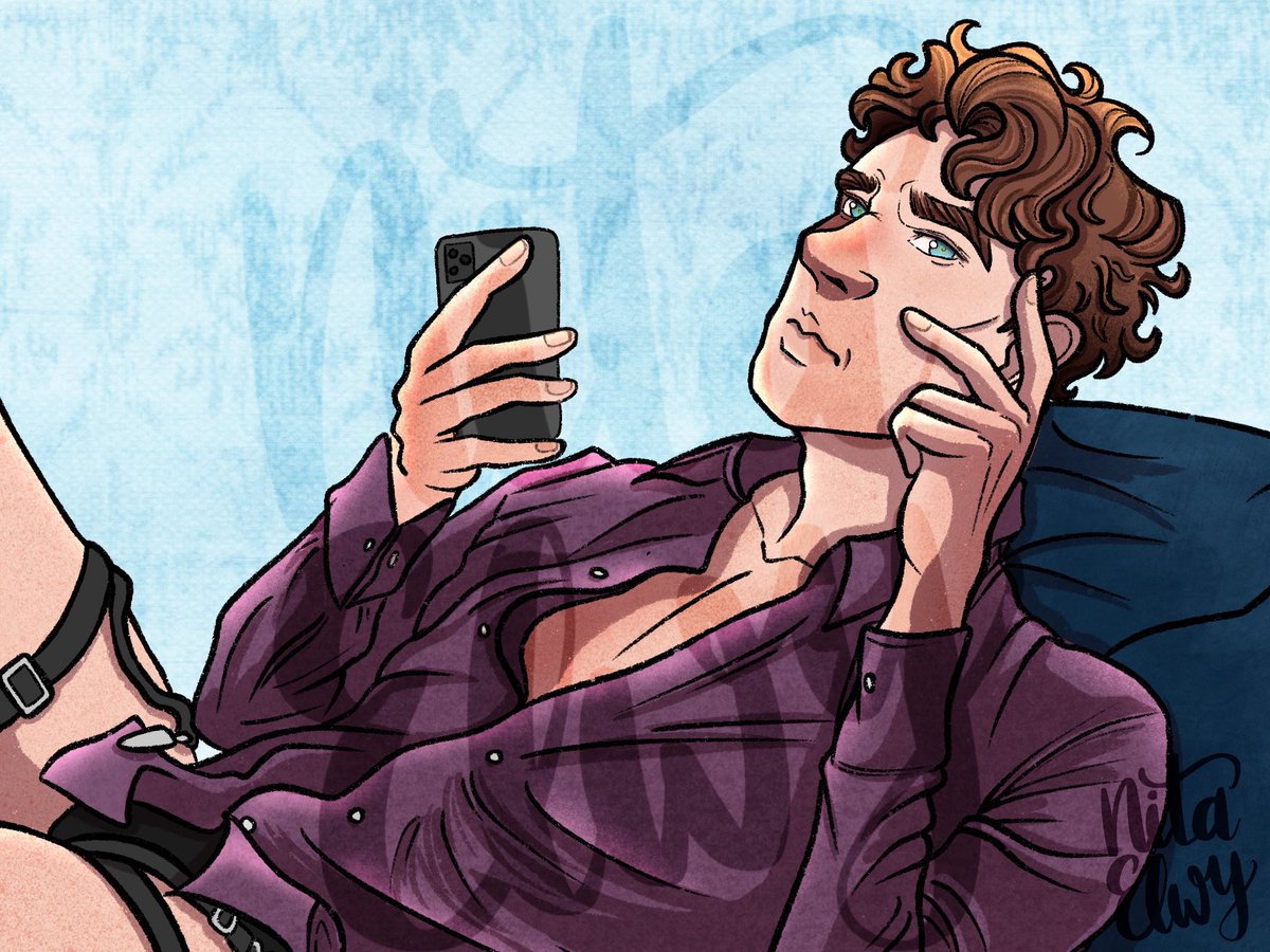 NitaElwyArt's tweet photo. the quarantine is unbearable for sherlock... #johnlock #johnlockfanart #johnlocknsfw #johnlockfandom #sherlocknsfw #sherlockfanart #nitaelwyart #sherlockian #johnlockmessages https://t.co/Jmqpr2xA3U