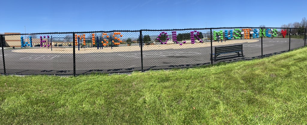 We miss our Mustangs ❤️ #InThisTogether  We sure do miss all of you! We hope you like our sign, just a little reminder that we are thinking of all of you!