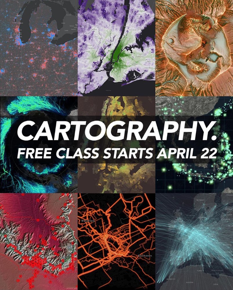 "Cartography" free online course by <a href="/Esri/">Esri</a> #GIS #maps #cartography #geography #dataviz #spatialdata #geospatial #arcgis esri.com/training/catal…