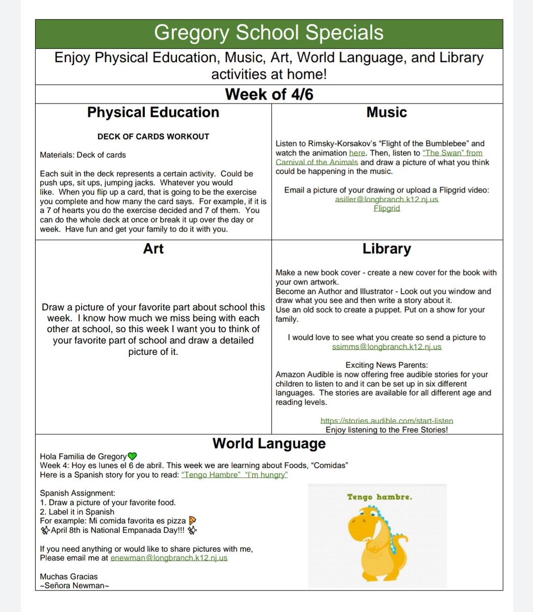 SimmsLibrary's tweet photo. Gregory School Specials for the week of April 6th-10th. We hope everyone is staying well and safe! @Ednita808 @LauraWiddis1 @La_Chica_Muerta @BethBehnken @JDella_Valle @siller_amanda https://t.co/rxcYtiizYs