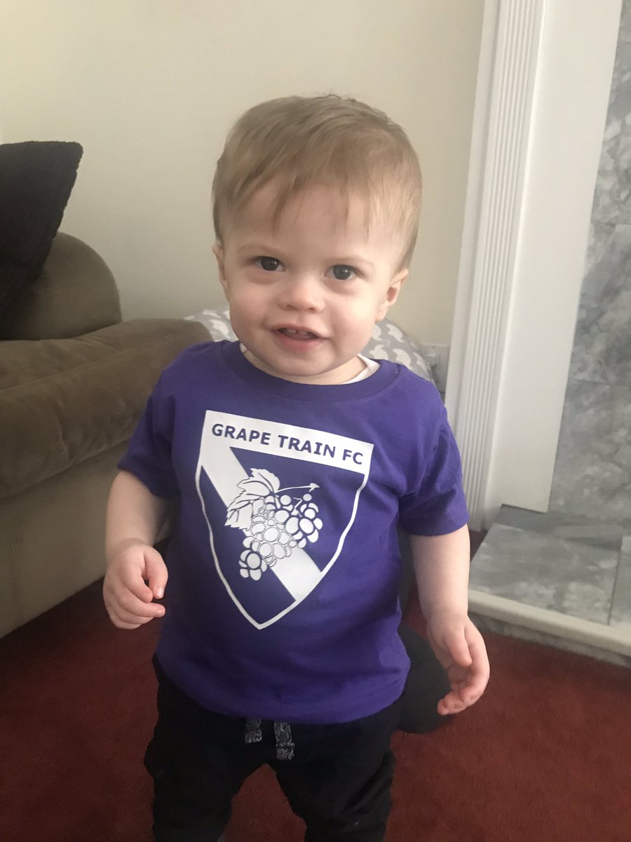 grapesfcphilly's tweet photo. Season may be delayed but our biggest fan/mascot is still sporting #GTFC loud and proud! https://t.co/DqR5zVpoPl