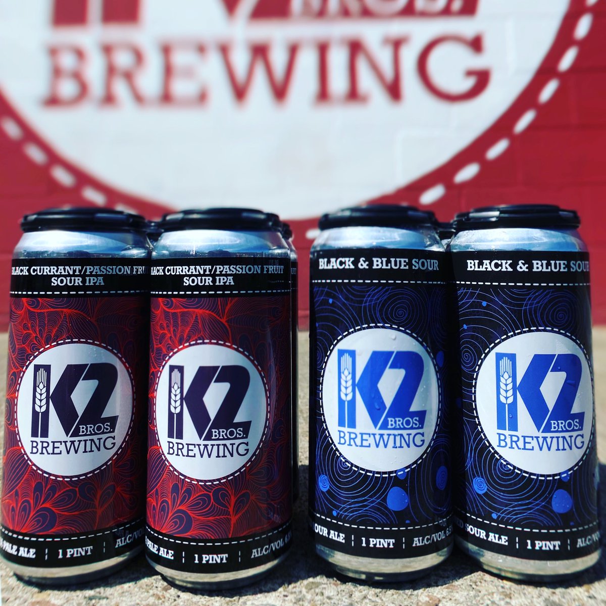 K2_Brewing's tweet photo. FRESH cans of Black &amp; Blue Sour AND Black Currant / Passion Fruit Sour IPA now available for curbside pickup @K2_Brewing #k2brewing #drinklocal #supportlocal #freshcans https://t.co/cGk70DltWm
