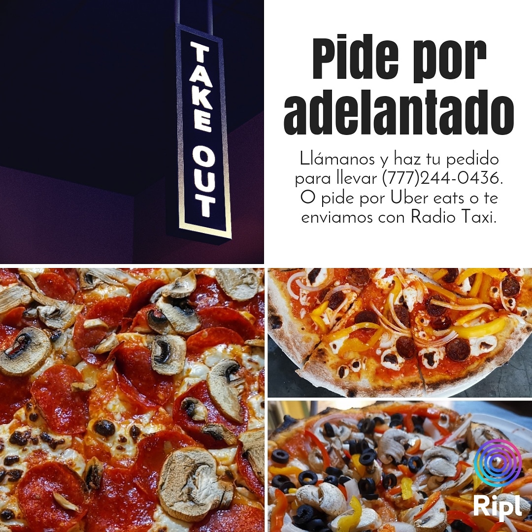 PizzeriaRioni's tweet photo. #ConsumeLocal #cuernavaca. Pide para llevar o llegamos a tu casa con #ubereats o radio taxi. #QuedateEnCasa https://t.co/t1qtAOOwbA