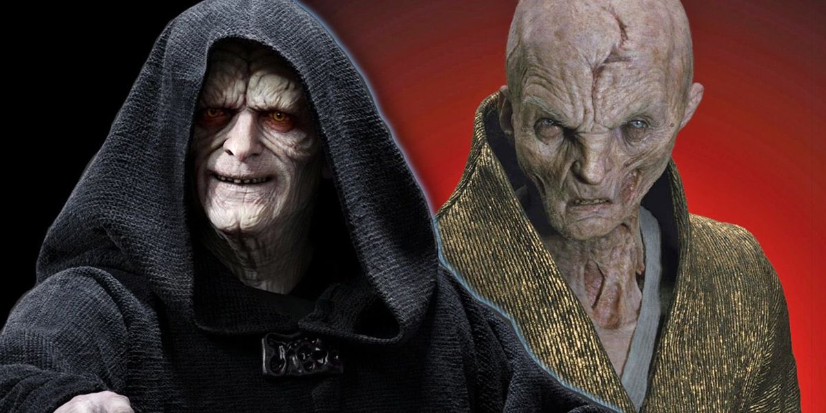THREE: snoke. this one isn’t just weird given tlj, but even tfa. why did snoke EVER exist? the entire palpatine storyline is senseless and devoid of purpose, so they attempt to distract you with pickled snoke.