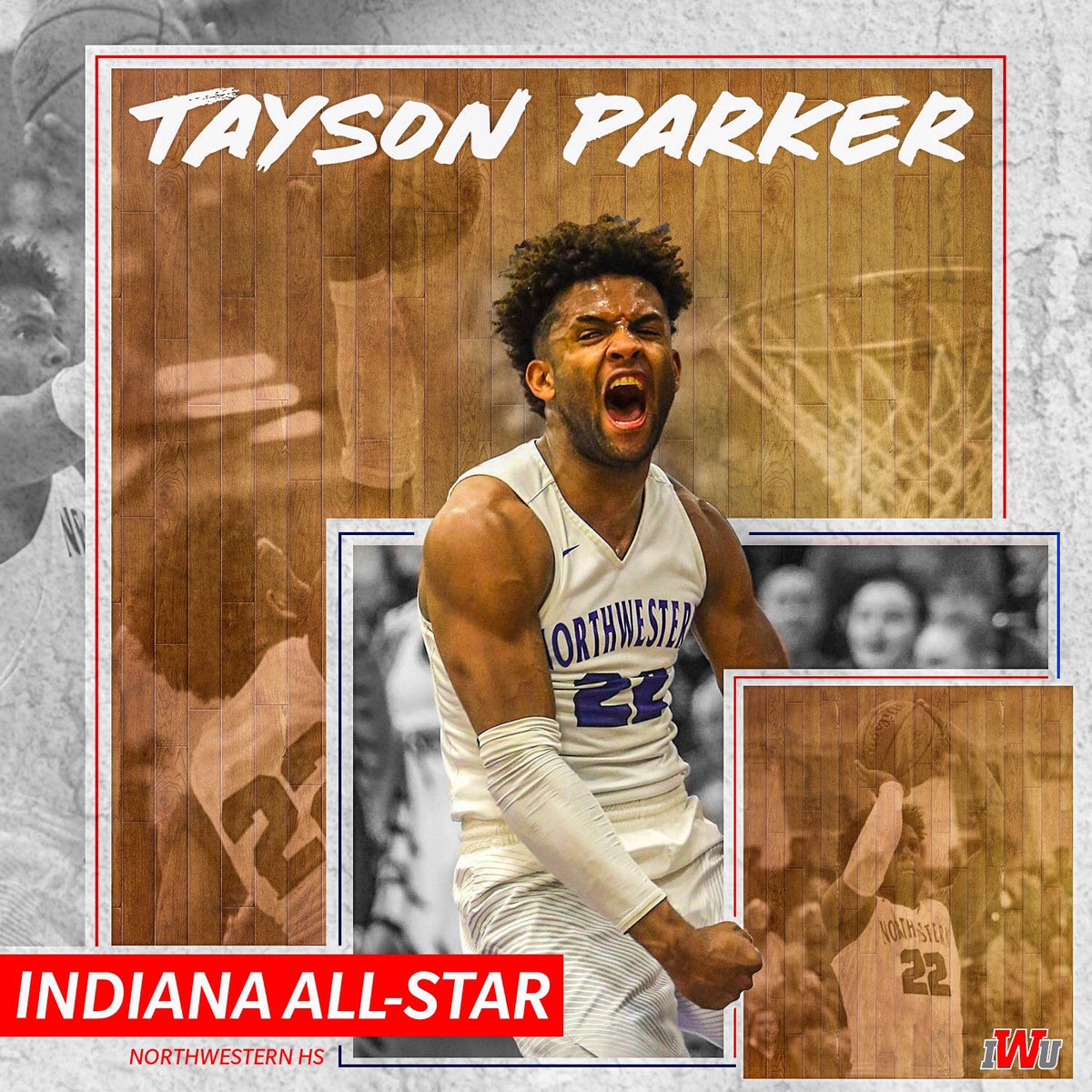IWUHoops's tweet photo. Congratulations to incoming Freshman Tayson Parker on being named an Indiana All-Star earlier today. We are excited for Tayson’s future as a Wildcat! #IAM3 https://t.co/NqS9chzLkJ