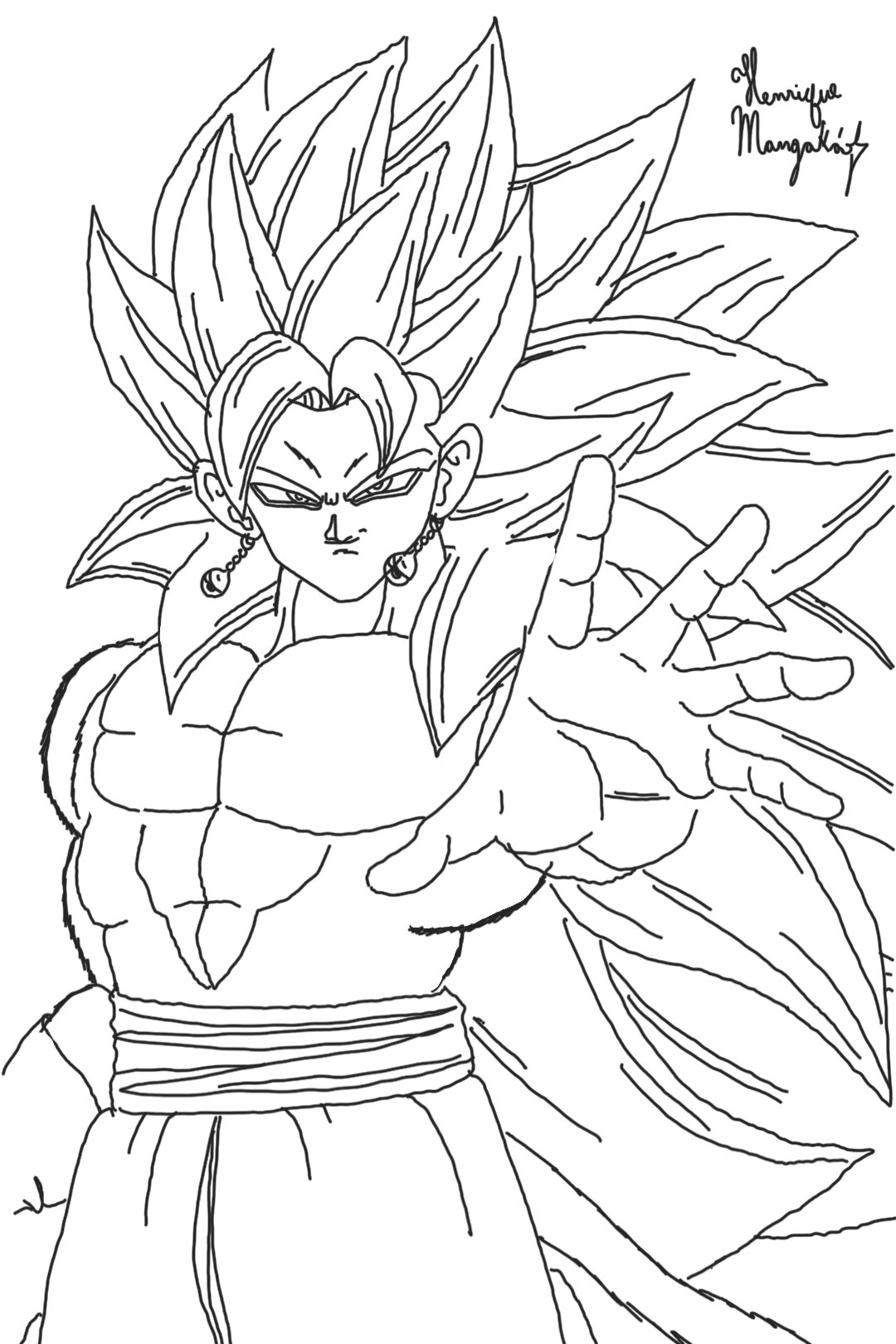 Linha arte Goku Desenho Dragon Ball Super Saiyan, goku, branco