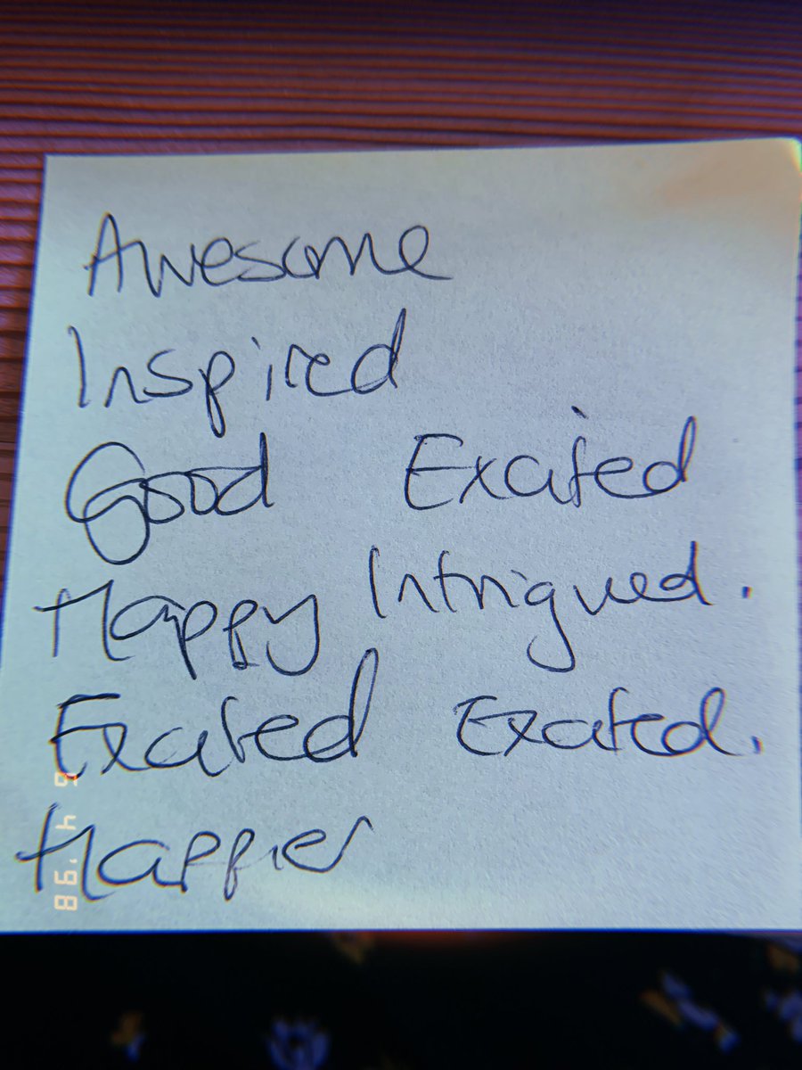 We had our first Zoom meeting with some brilliant YP from our YC who are going to be the first to be in our #coronavirustimecapsule led by the brilliant <a href="/LAHface/">Lucy Hirst</a> and Sam P. I jotted down a few of the words that the young people said they were feeling and it made me really happy!
