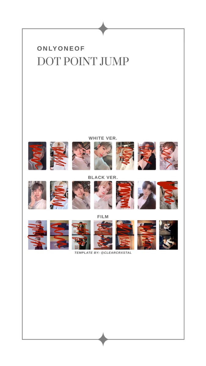 eunbs_'s tweet photo. *updated* ✨OnlyOneOf WTT/WTB✨

I have duplicates of the following pcs and films and would love to trade them for anything not crossed out in red, would also be wtb. DM me if interested! (US preferred) #onlyoneof #wtt @OnlyOneOfTrades https://t.co/3AvA0ldHFh