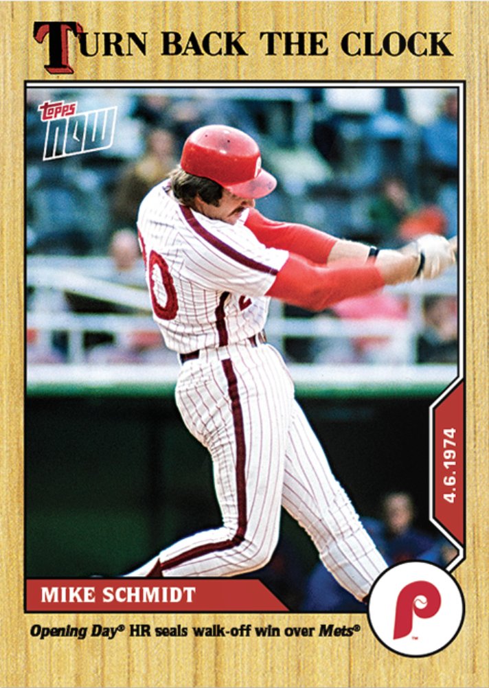 Topps on X: 📆 On This Day: April 6, 1974 📆 As the Phillies went to the  bottom of the ninth down by one run, Mike Schmidt cracked a two run homer