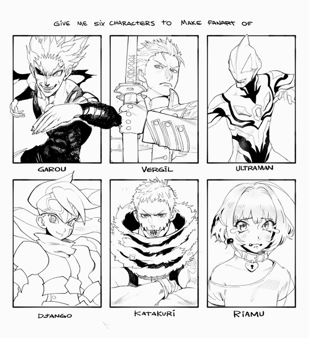 heres my #SixFanarts , there was alot of good suggestions but you know, cant draw them all 