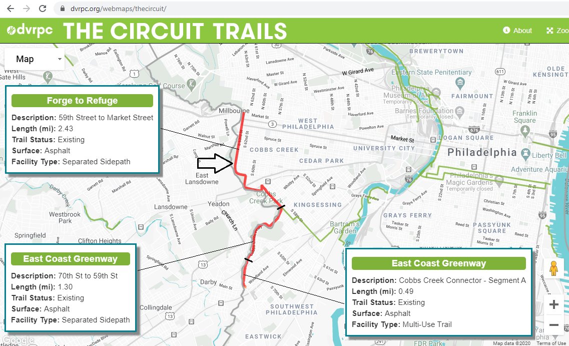 Top five not-so-crowded Philly trails that people should go discover  #onthecircuit and  #eastcoastgreenway: 4/5 -  @PhilaParkandRec Cobbs Creek Trail in SW Philly