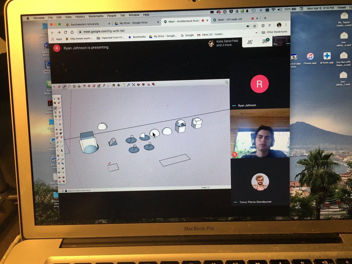 sustabiae's tweet photo. ⁦@SarofimSU⁩ ...in Trimble Sketchup. It’s working. Great way of learning the unforgiving nature of architectural geometry https://t.co/CbnWtVwzRb