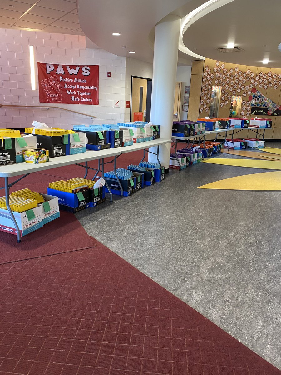 mrs_em_mather's tweet photo. Although the halls are quiet, plenty is happening behind the scenes to support our students! The next phase of elementary material distribution is this Wednesday from 4-6! #fasdtogether https://t.co/TrmOUTWsAy